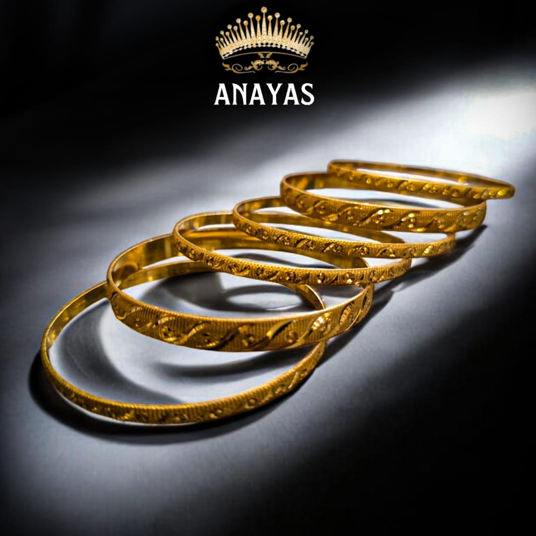 Gold plated bangles